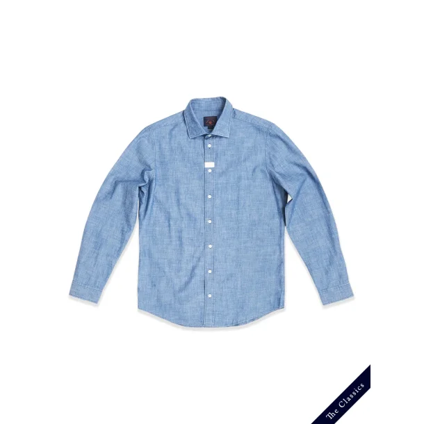 Blue de Gnes Miguel Chambray Shirt - Lt Denim Blue 