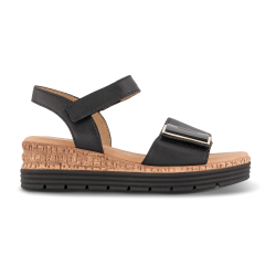 Gabor sandal med kileh�l - sort 8270057