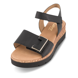 Gabor sandal med kileh�l - sort 8270057