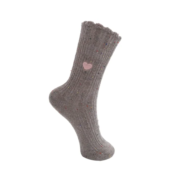 Black Colour BCCalisa heart sock - gr