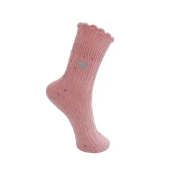 Black Colour BCCalisa heart sock - lys pink