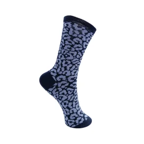 Black Colour BCShawna lurex sock - navy