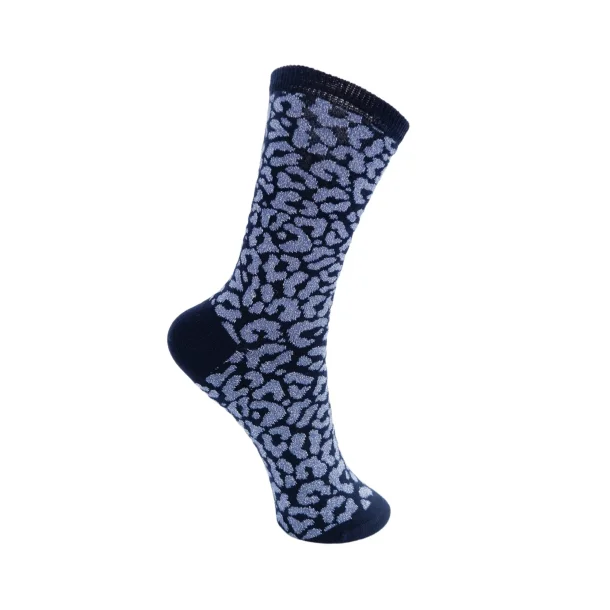 Black Colour BCShawna lurex sock - navy