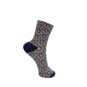 Black Colour BCMilena lurex sock - navy