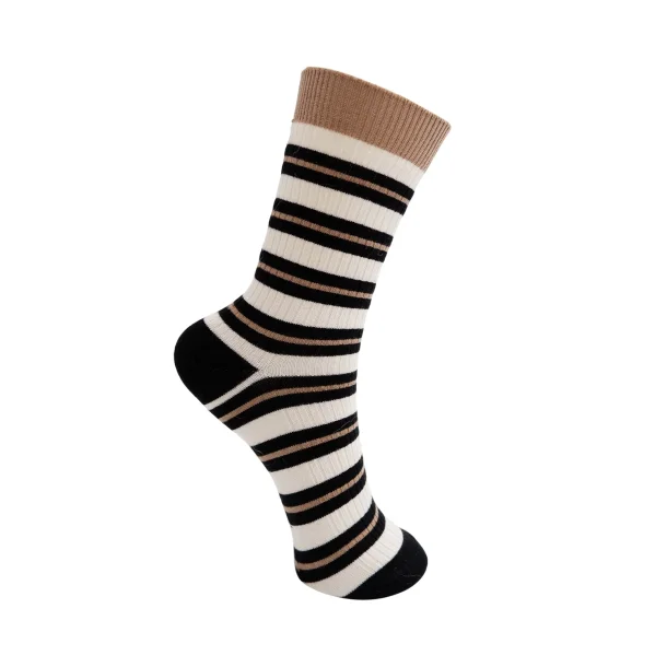 Black Colour BCBrenda sock - Khaki/black