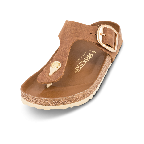 Birkenstock Gizeh big buckle - cognac (bred model)
