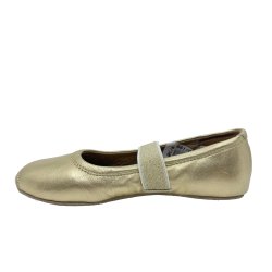 Bisgaard ballerina m. elastik - guld 