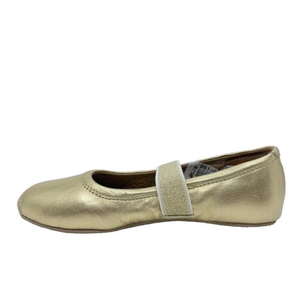 Bisgaard ballerina m. elastik - guld 