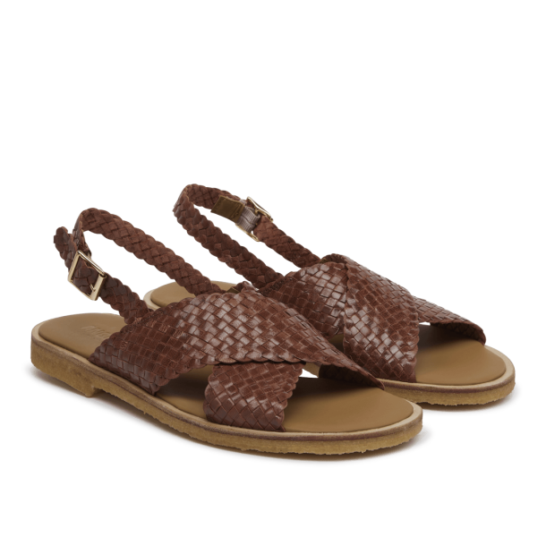 Angulus flettet sandal - brun 5637-105