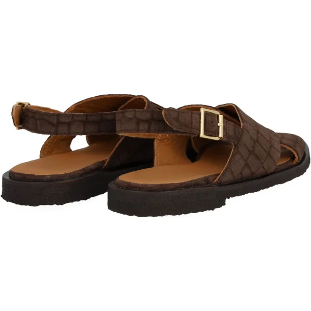 Angulus Klassisk krydssandal - brun flet 5637-106