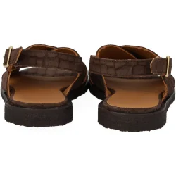 Angulus Klassisk krydssandal - brun flet 5637-106