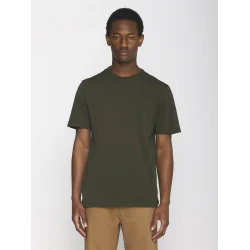 Knowledge Cotton Basic tee -  gr�n mel. 1010113