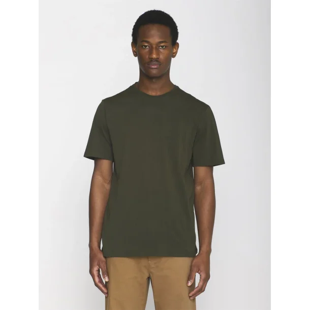 Knowledge Cotton Basic tee -  gr�n mel. 1010113