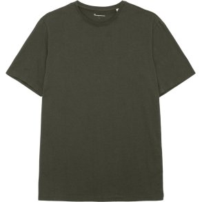 Knowledge Cotton Basic tee -  gr�n mel. 1010113