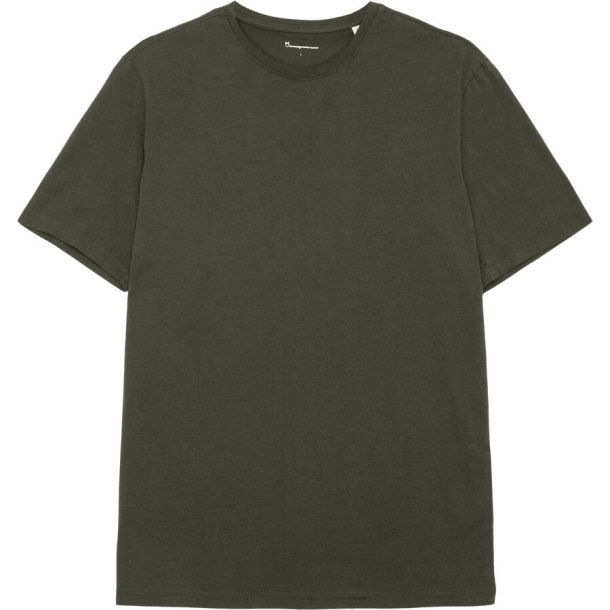 Knowledge Cotton Basic tee -  gr�n mel. 1010113