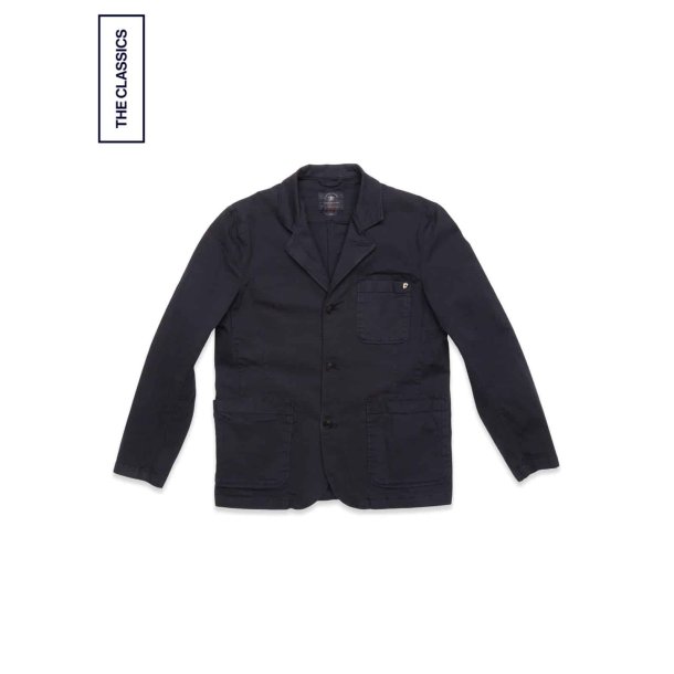 Blue de Gnes Gabbiano Dobby Blazer - navy