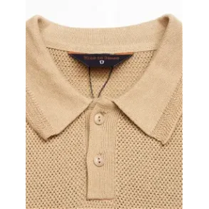 Blue de Gnes Filo Knit Polo -Khaki