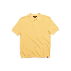 Blue de Gnes Filo knit polo - yellow grain