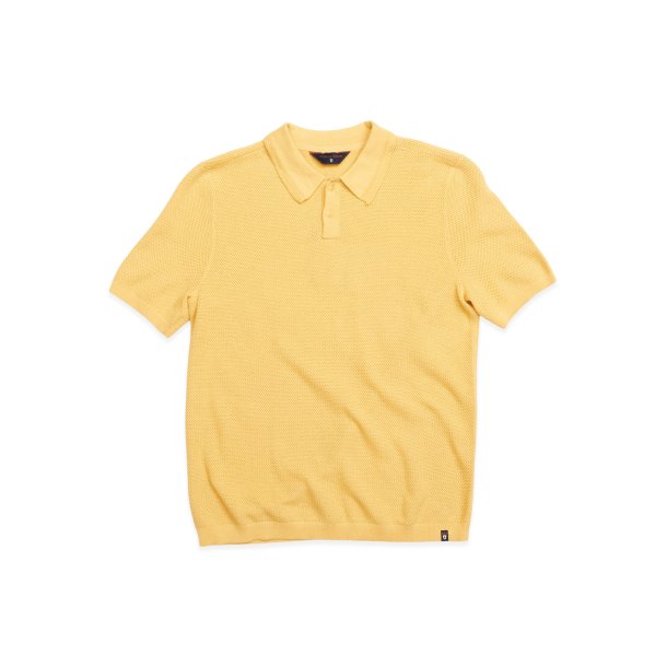 Blue de Gnes Filo knit polo - yellow grain