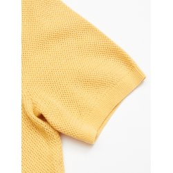 Blue de Gnes Filo knit polo - yellow grain