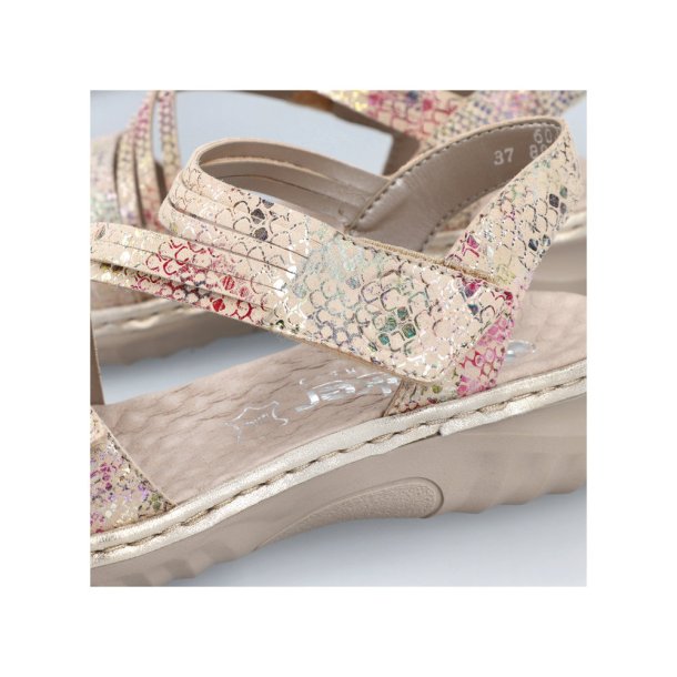 Rieker sandal - beige/multi 60464-90