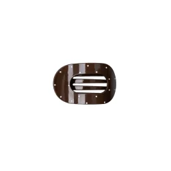 Black colour BCMilla glossy hair claw - espresso