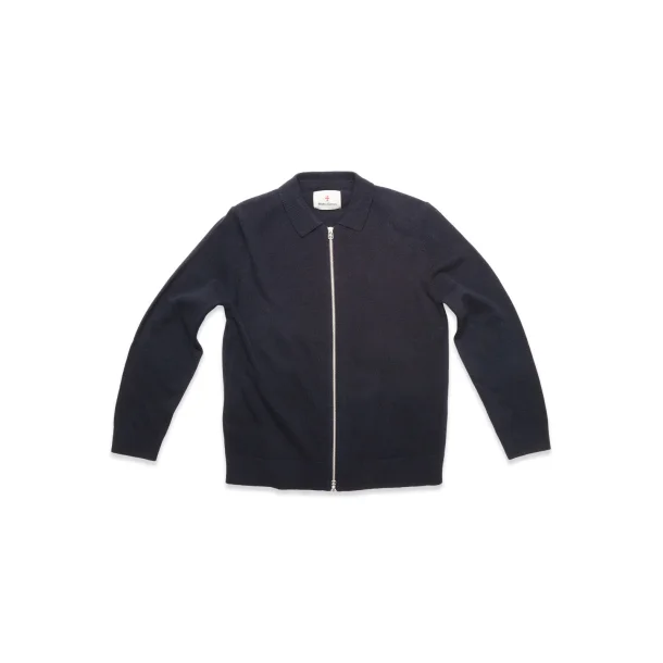 Blue de Gnes Nuvali polo cardigan - navy 