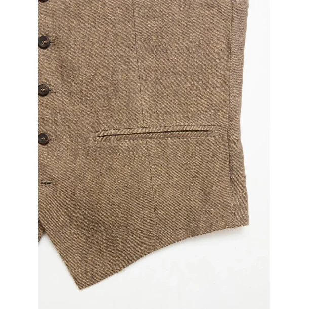 Blue de G�nes Canna Lin Gilet - grey mel