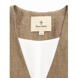 Blue de G�nes Canna Lin Gilet - grey mel