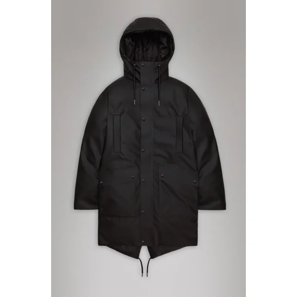 RAINS Nome long parka -black 