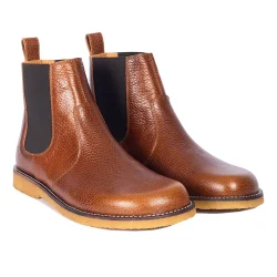 Angulus Chelsea stvle med kontraststikninger  - brun 7833-101