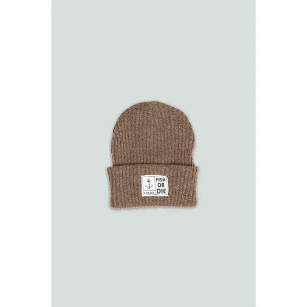 LAKOR Fish or Die Beanie - Light brown 