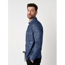 Desoto Casual overshirt Kent - navy denim 93683-3