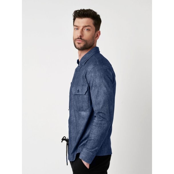 Desoto Casual overshirt Kent - navy denim 93683-3