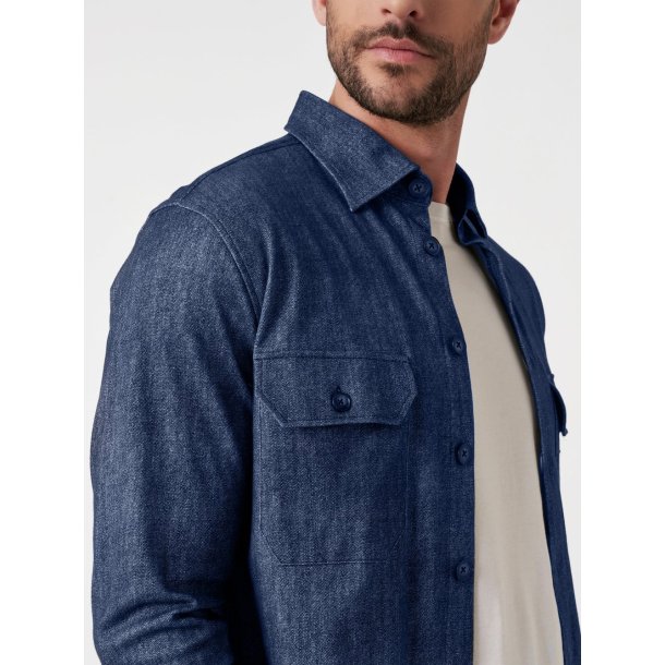 Desoto Casual overshirt Kent - navy denim 93683-3