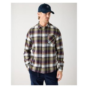 Knowledge Cotton Checked Flannel Shirt 90952 - blue check