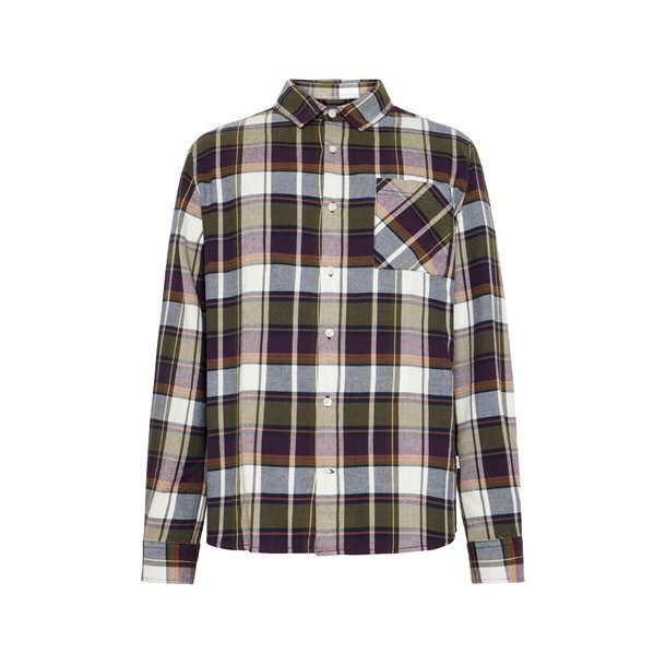 Knowledge Cotton Checked Flannel Shirt 90952 - blue check