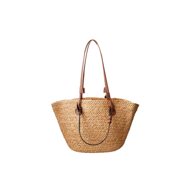 Black Colour BcKate Straw Shopper Taske - Nature