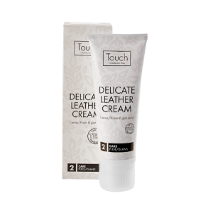 Touch delicat leather cream tube - sort 