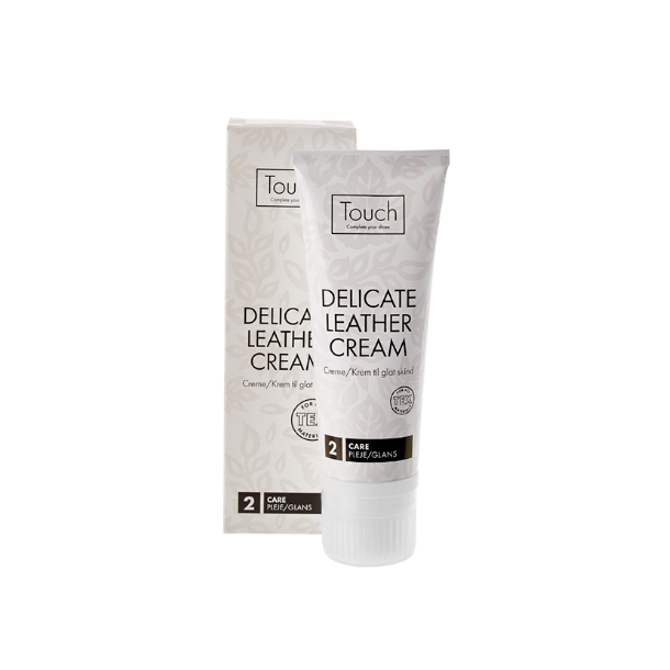 Touch delicat leather cream tube - sort 