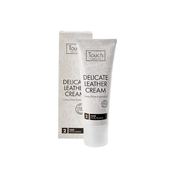 Touch delicat leather cream tube - sort