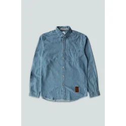LAKOR Organic Denim Shirt - medium blue 