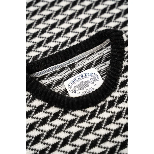 Faroese Fisher Knit - Off White/black 