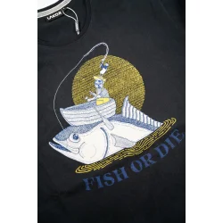 LAKOR Reel big Fish T-shirt - Moonless night 