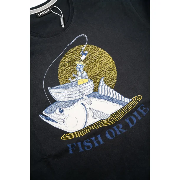 LAKOR Reel big Fish T-shirt - Moonless night 