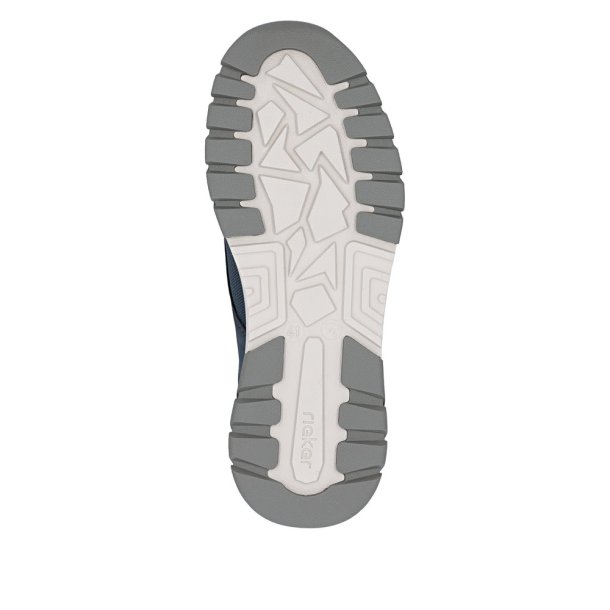 Rieker sko med elastiksn�re - bl� B9352-14 