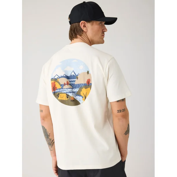 Knowledge Cotton back print t-shirt - egret