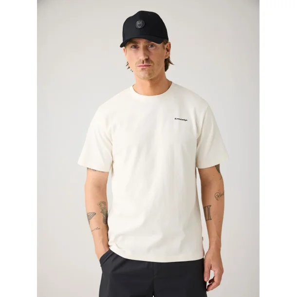 Knowledge Cotton back print t-shirt - egret