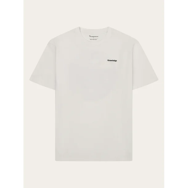 Knowledge Cotton back print t-shirt - egret