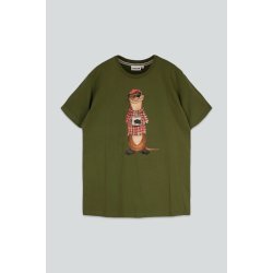 LAKOR An otter Coffee t-shirt - riffle green 